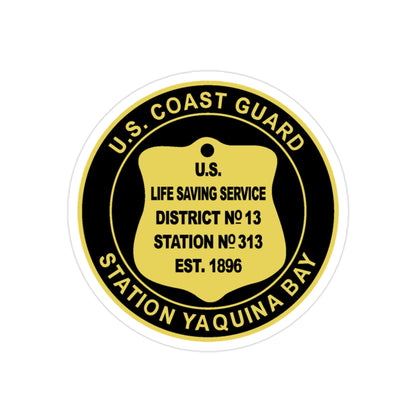 USCG Station Yaquina Bay (U.S. Coast Guard) Transparent STICKER Die-Cut Vinyl Decal-2 Inch-The Sticker Space