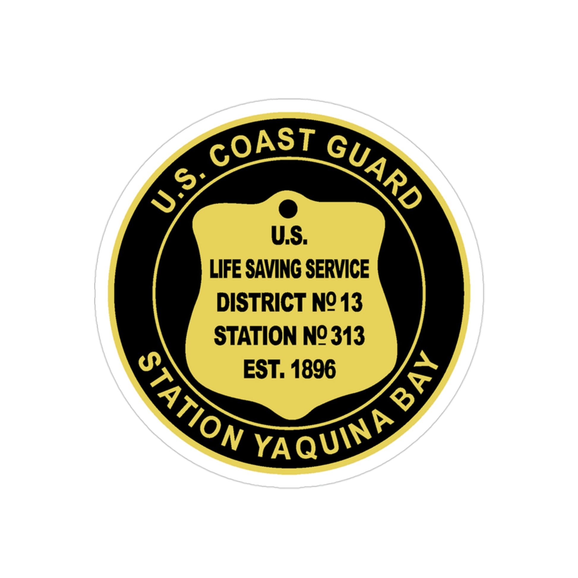 USCG Station Yaquina Bay (U.S. Coast Guard) Transparent STICKER Die-Cut Vinyl Decal-3 Inch-The Sticker Space