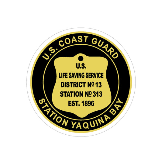 USCG Station Yaquina Bay (U.S. Coast Guard) Transparent STICKER Die-Cut Vinyl Decal-6 Inch-The Sticker Space