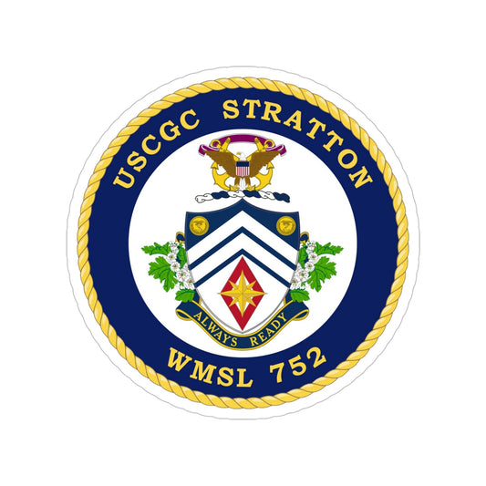 USCG Stratton WMSL 752 (U.S. Coast Guard) Transparent STICKER Die-Cut Vinyl Decal-6 Inch-The Sticker Space