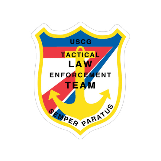 USCG Tactical Law Enforcement Team District 7 (U.S. Coast Guard) Transparent STICKER Die-Cut Vinyl Decal-6 Inch-The Sticker Space