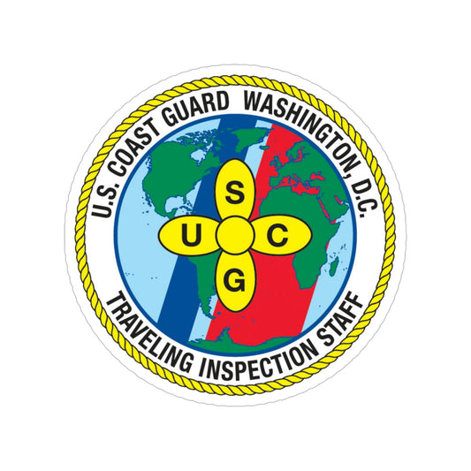 USCG Washington DC Traveling Inspection Staff (U.S. Coast Guard) Transparent STICKER Die-Cut Vinyl Decal-6 Inch-The Sticker Space