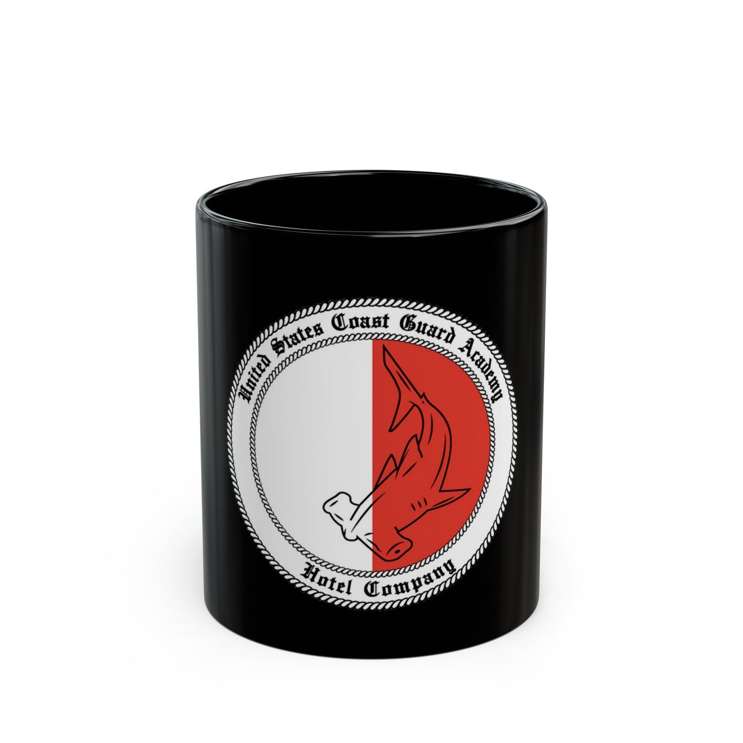 USCGA Hotel Co Hammerhead (U.S. Coast Guard) Black Coffee Mug-11oz-The Sticker Space