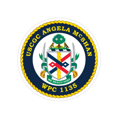 USCGC ANGELA McSHAN WPC 1135 (U.S. Coast Guard) Transparent STICKER Die-Cut Vinyl Decal-3 Inch-The Sticker Space