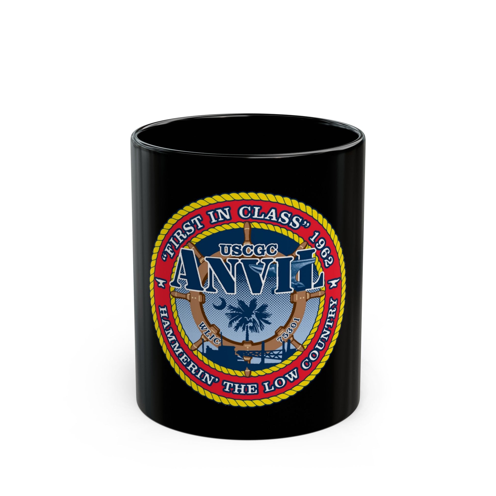 USCGC Anvil WLIC 75301 (U.S. Coast Guard) Black Coffee Mug-11oz-The Sticker Space