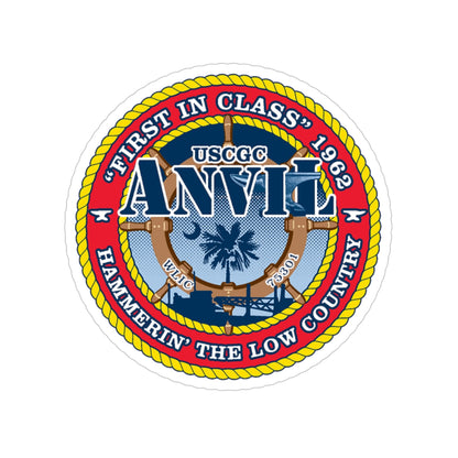 USCGC Anvil WLIC 75301 (U.S. Coast Guard) Transparent STICKER Die-Cut Vinyl Decal-4 Inch-The Sticker Space