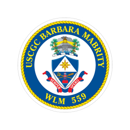 USCGC Barbara Mabrity WLM 559 (U.S. Coast Guard) Transparent STICKER Die-Cut Vinyl Decal-2 Inch-The Sticker Space