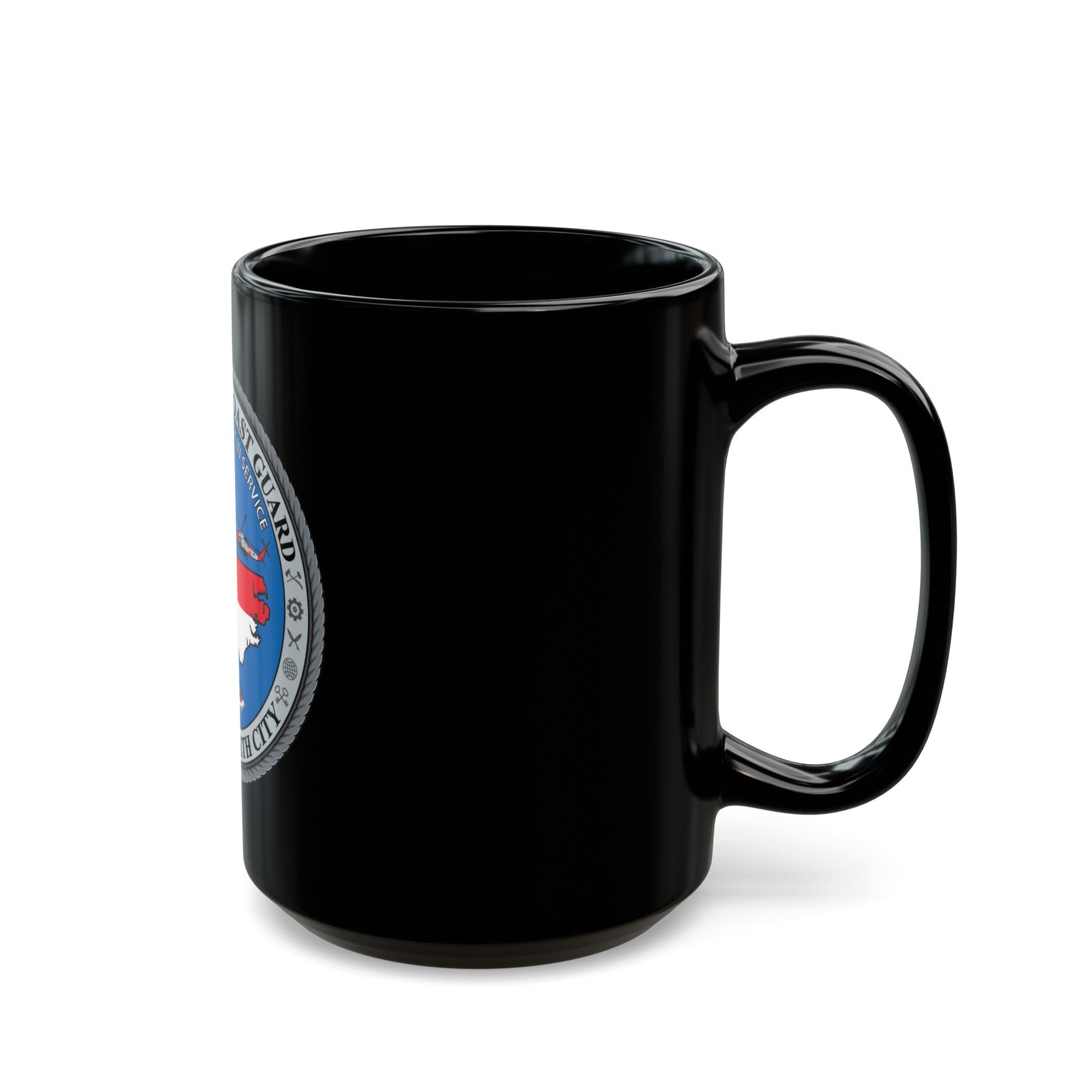 USCGC Base Elizabeth City (U.S. Coast Guard) Black Coffee Mug-The Sticker Space