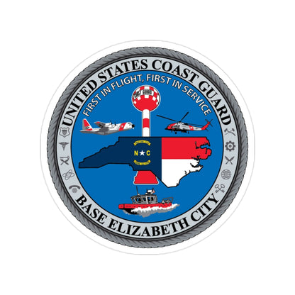 USCGC Base Elizabeth City (U.S. Coast Guard) Transparent STICKER Die-Cut Vinyl Decal-2 Inch-The Sticker Space