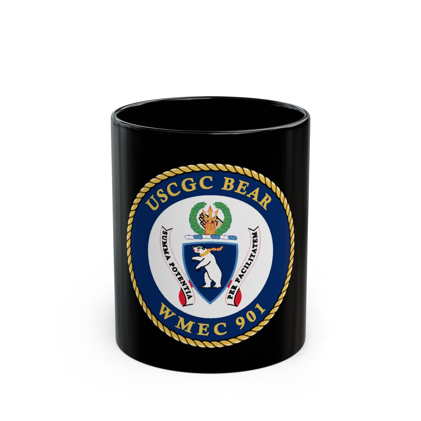 USCGC Bear WMEC 901 (U.S. Coast Guard) Black Coffee Mug-11oz-The Sticker Space