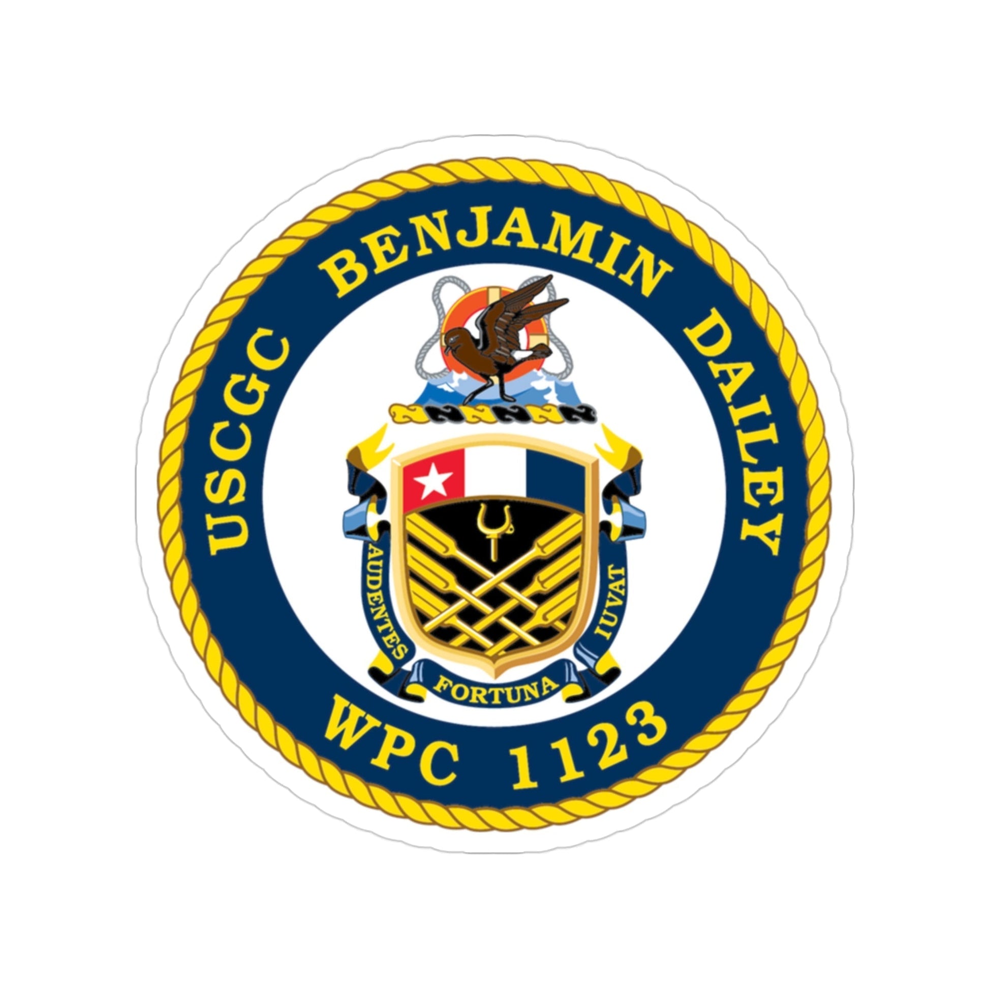 USCGC Benjamin Dailey WPC 1123 (U.S. Coast Guard) Transparent STICKER Die-Cut Vinyl Decal-3 Inch-The Sticker Space