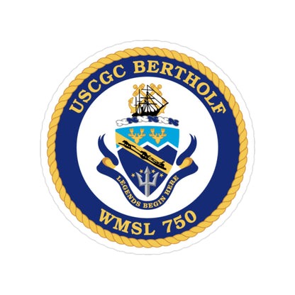 USCGC Bertholf WMSL 750 (U.S. Coast Guard) Transparent STICKER Die-Cut Vinyl Decal-2 Inch-The Sticker Space