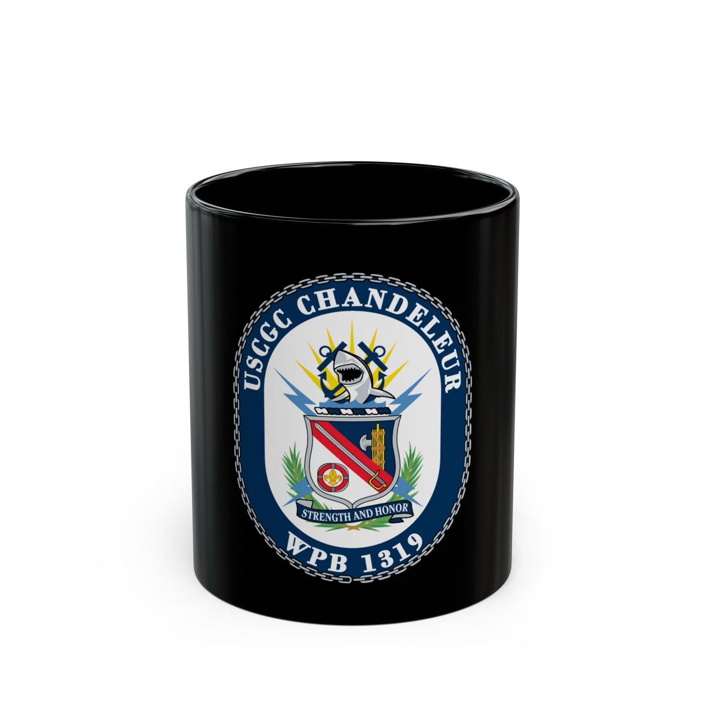 USCGC Chandeleur WPB 1319 (U.S. Coast Guard) Black Coffee Mug-11oz-The Sticker Space