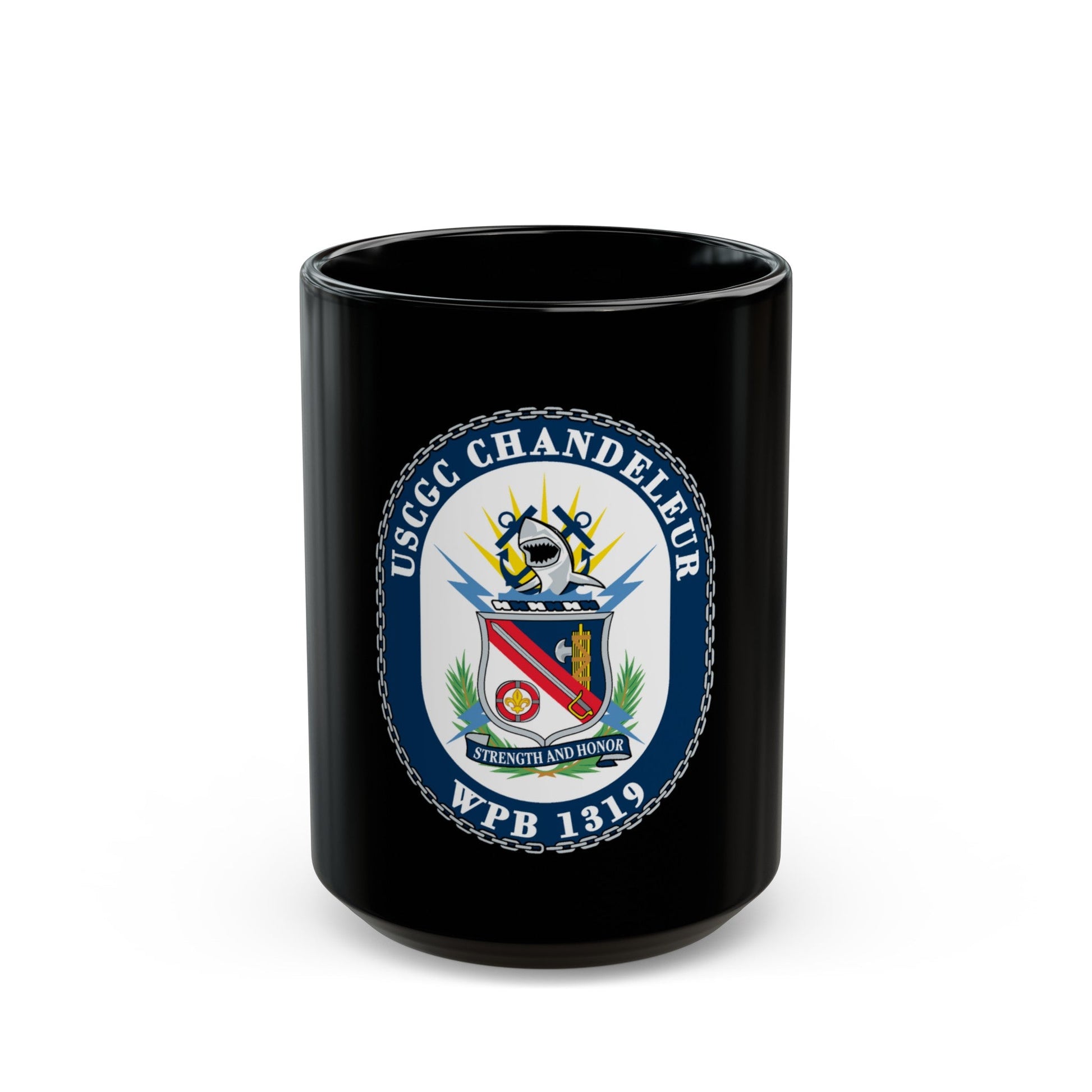 USCGC Chandeleur WPB 1319 (U.S. Coast Guard) Black Coffee Mug-15oz-The Sticker Space