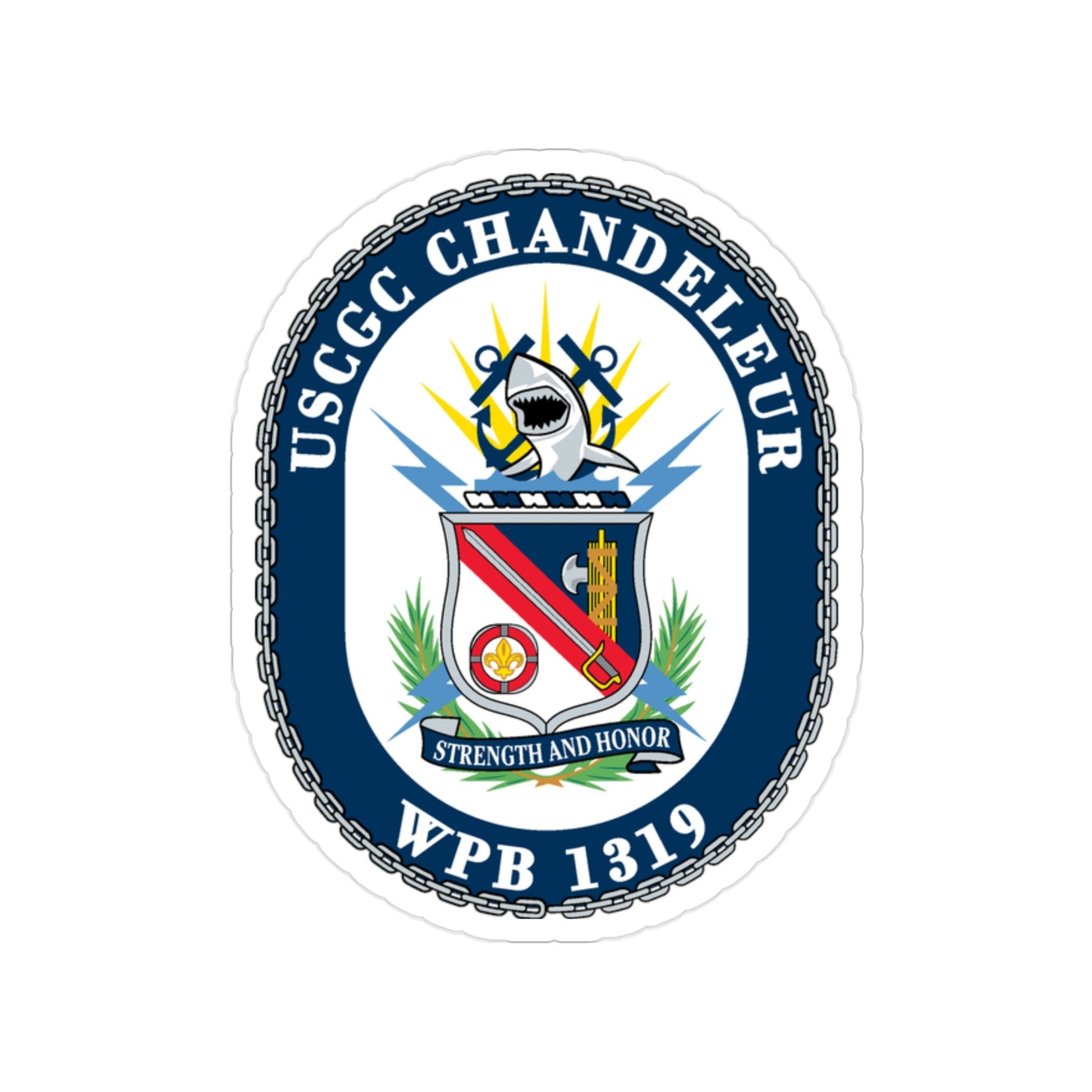 USCGC Chandeleur WPB 1319 (U.S. Coast Guard) Transparent STICKER Die-Cut Vinyl Decal-2 Inch-The Sticker Space