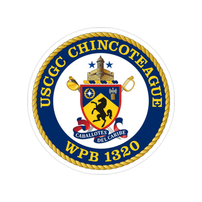 USCGC Chincoteague WPB 1320 (U.S. Coast Guard) Transparent STICKER Die-Cut Vinyl Decal-2 Inch-The Sticker Space