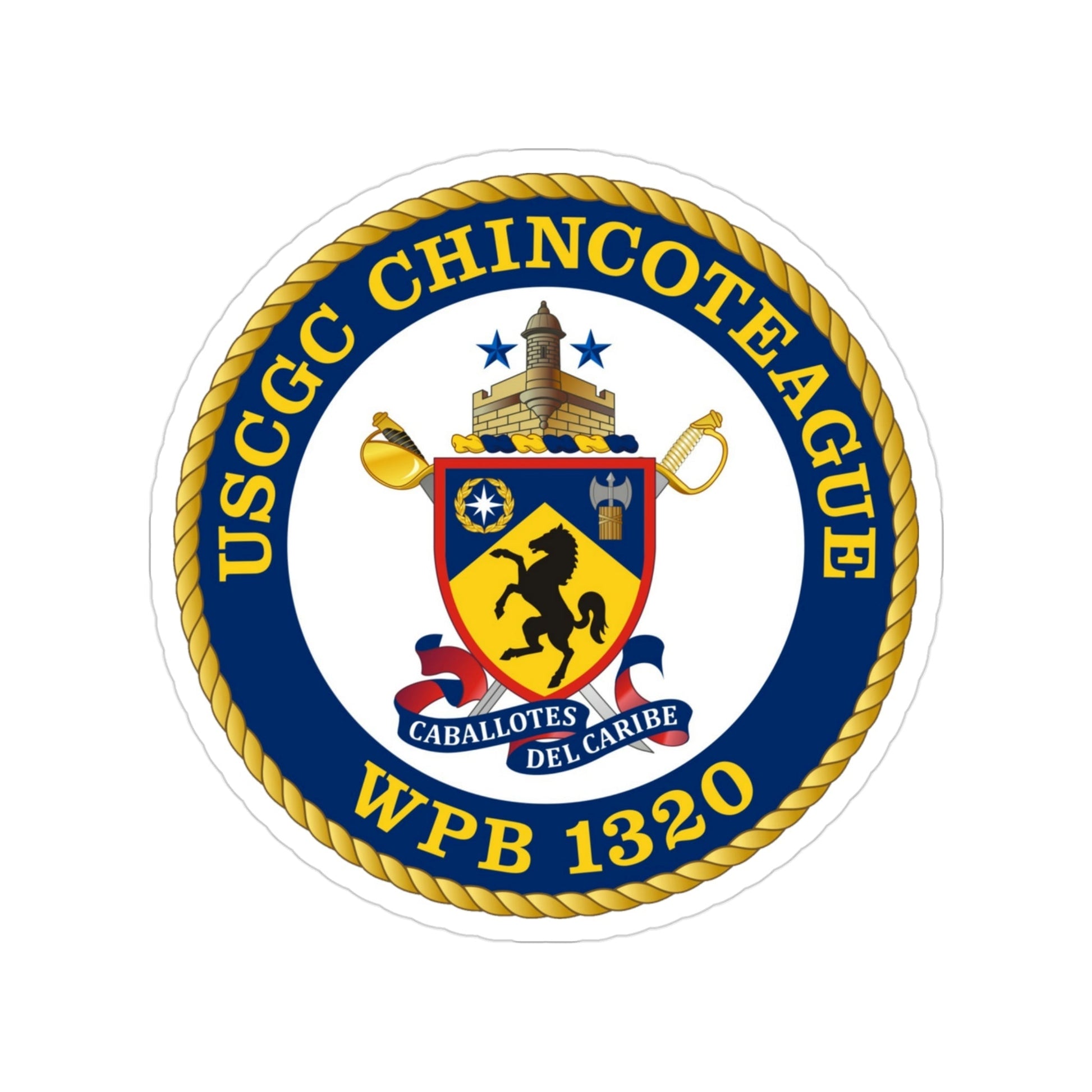 USCGC Chincoteague WPB 1320 (U.S. Coast Guard) Transparent STICKER Die-Cut Vinyl Decal-3 Inch-The Sticker Space