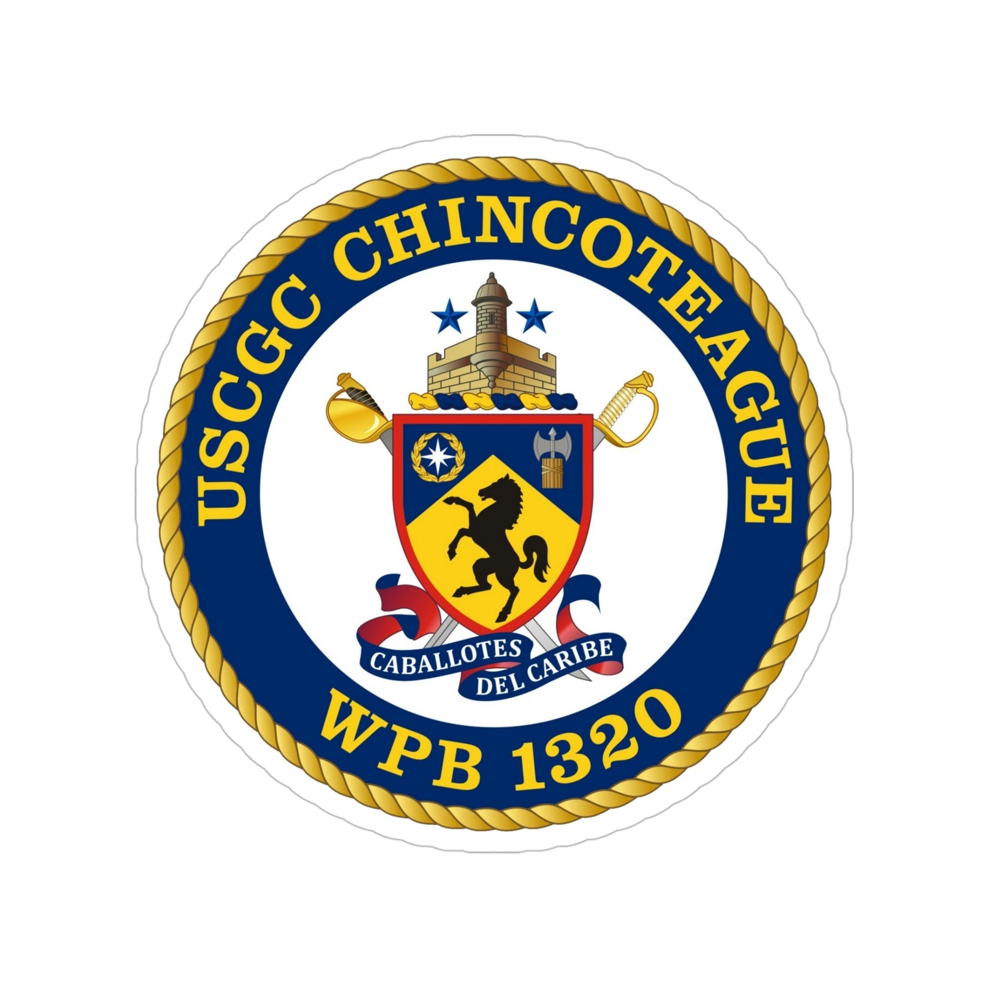 USCGC Chincoteague WPB 1320 (U.S. Coast Guard) Transparent STICKER Die-Cut Vinyl Decal-5 Inch-The Sticker Space