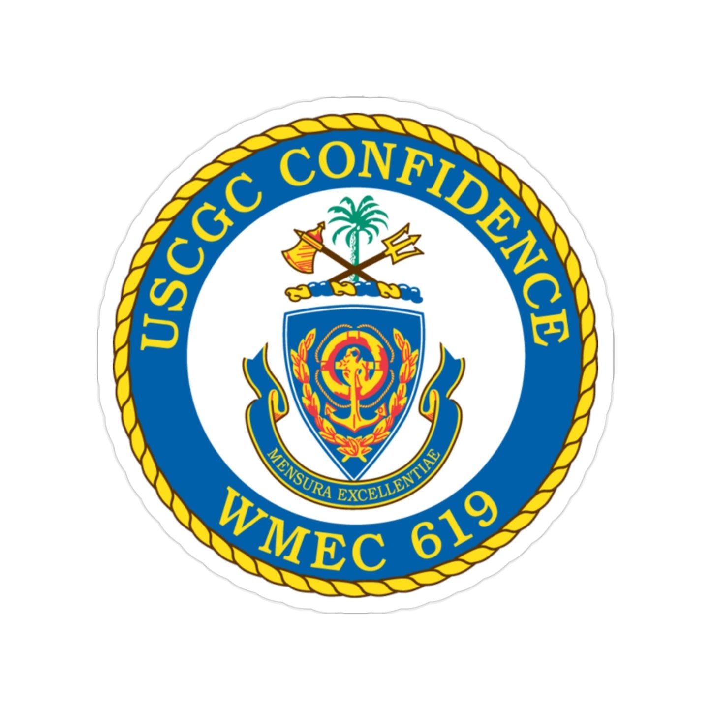 USCGC Confidence WMEC 619 (U.S. Coast Guard) Transparent STICKER Die-Cut Vinyl Decal-2 Inch-The Sticker Space