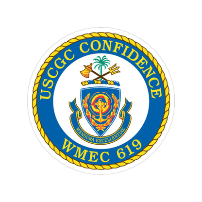 USCGC Confidence WMEC 619 (U.S. Coast Guard) Transparent STICKER Die-Cut Vinyl Decal-2 Inch-The Sticker Space