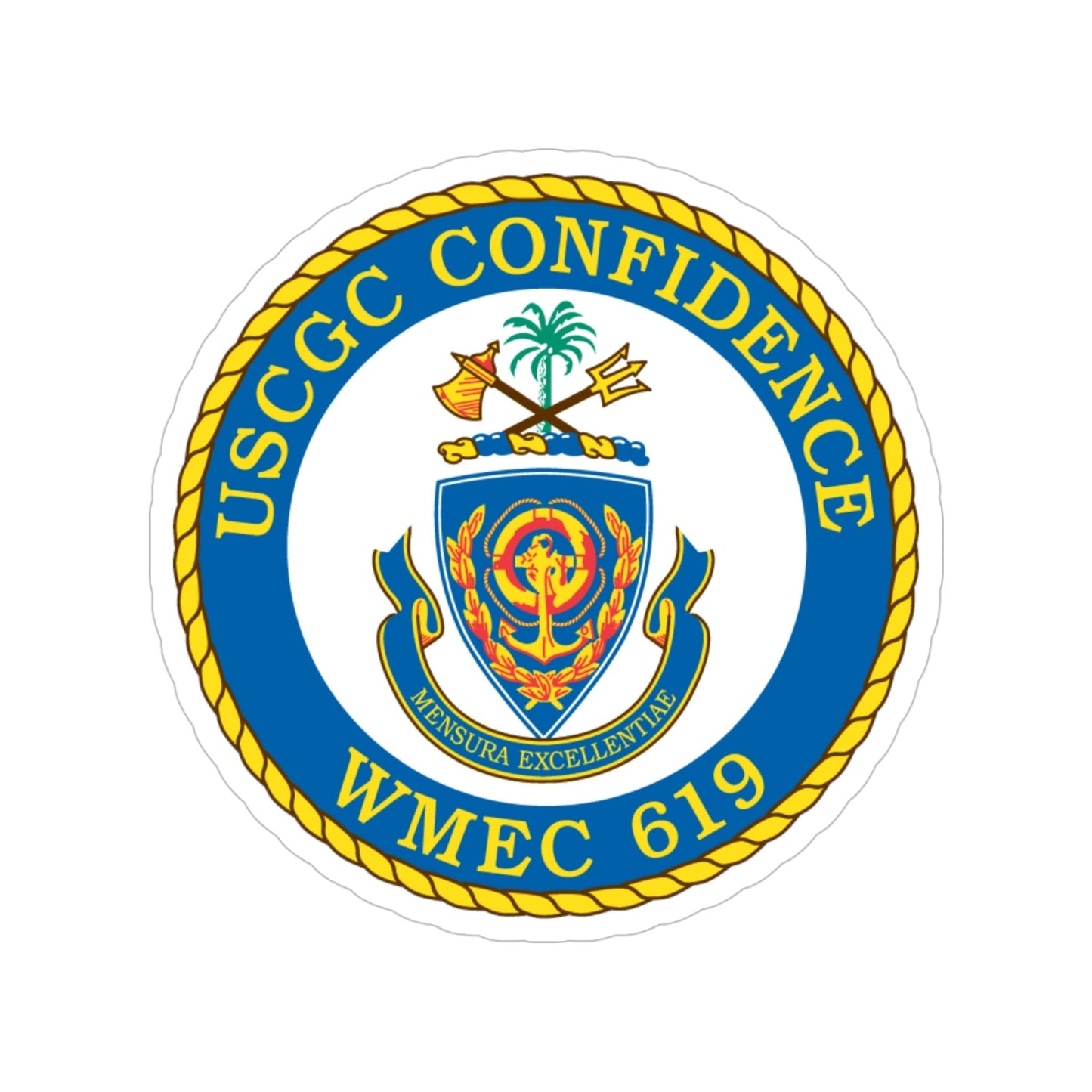 USCGC Confidence WMEC 619 (U.S. Coast Guard) Transparent STICKER Die-Cut Vinyl Decal-4 Inch-The Sticker Space