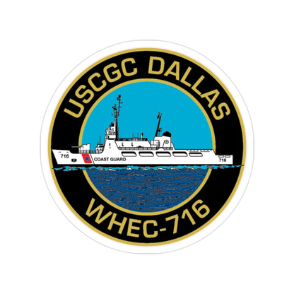 USCGC Dallas WHEC 716 2 (U.S. Coast Guard) Transparent STICKER Die-Cut Vinyl Decal-2 Inch-The Sticker Space