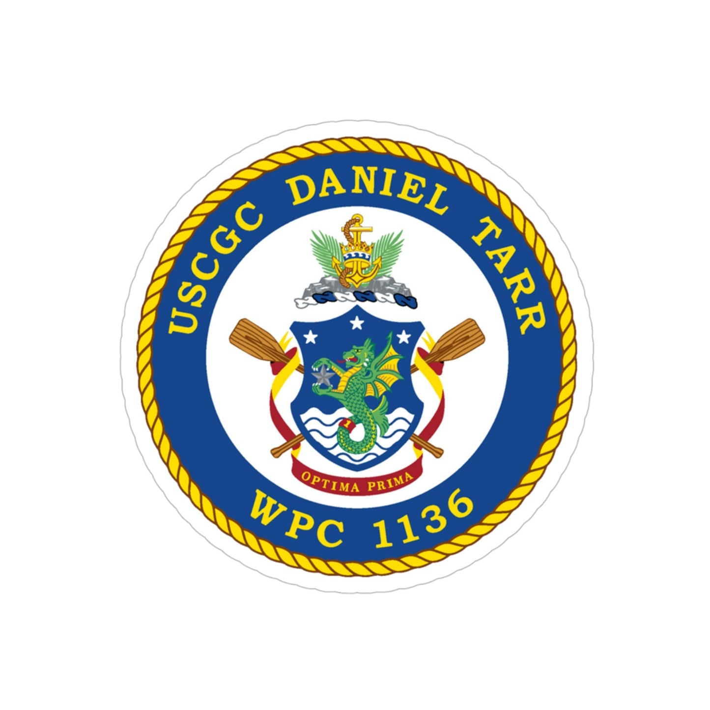USCGC Daniel Tarr WPC 1136 (U.S. Coast Guard) Transparent STICKER Die-Cut Vinyl Decal-4 Inch-The Sticker Space