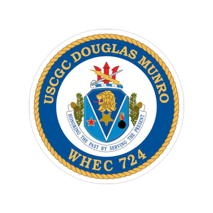 USCGC Douglas Munro (U.S. Coast Guard) Transparent STICKER Die-Cut Vinyl Decal-2 Inch-The Sticker Space