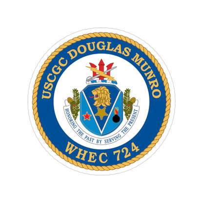 USCGC Douglas Munro (U.S. Coast Guard) Transparent STICKER Die-Cut Vinyl Decal-4 Inch-The Sticker Space