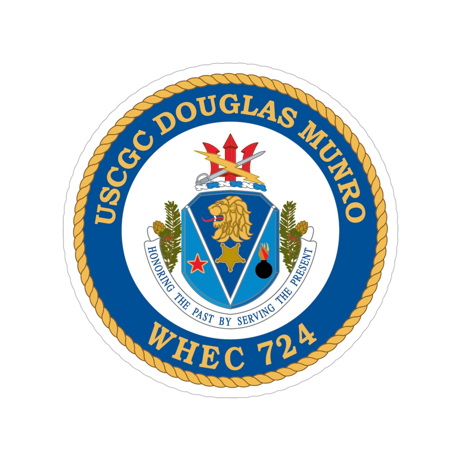 USCGC Douglas Munro (U.S. Coast Guard) Transparent STICKER Die-Cut Vinyl Decal-5 Inch-The Sticker Space