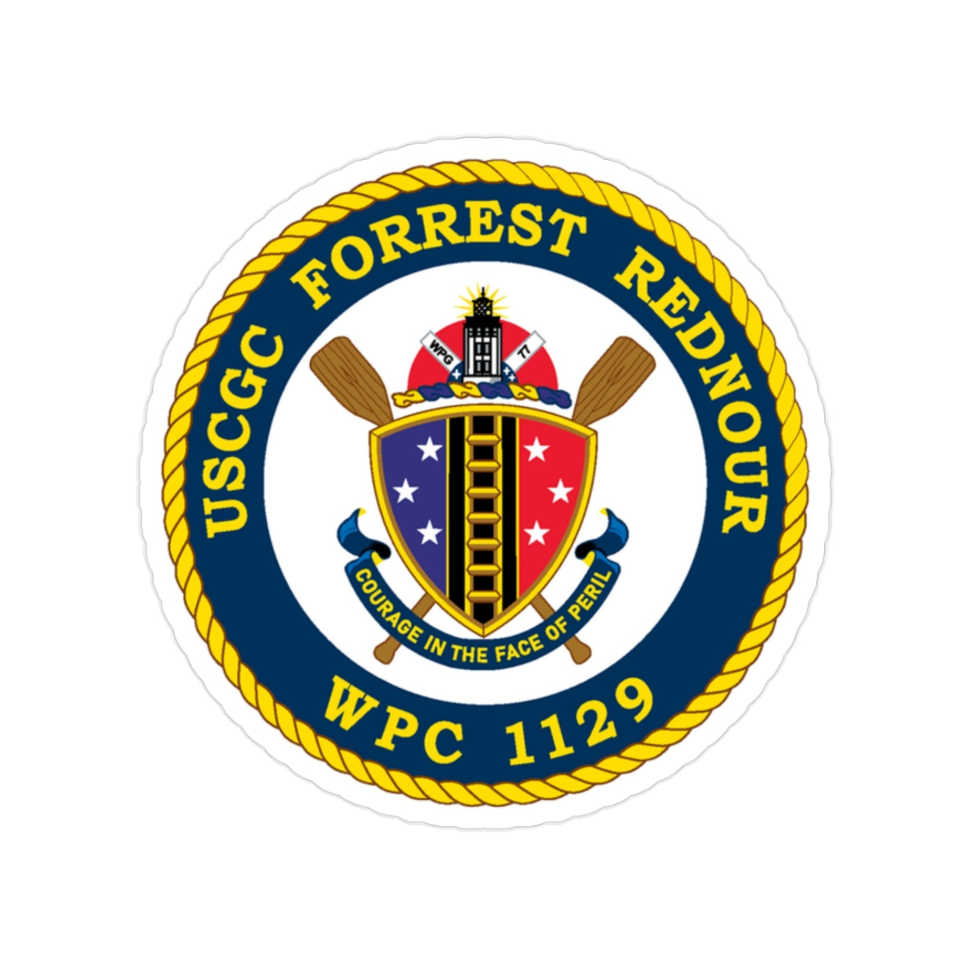 USCGC Forrest Rednour WPC 1129 (U.S. Coast Guard) Transparent STICKER Die-Cut Vinyl Decal-2 Inch-The Sticker Space