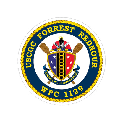 USCGC Forrest Rednour WPC 1129 (U.S. Coast Guard) Transparent STICKER Die-Cut Vinyl Decal-5 Inch-The Sticker Space