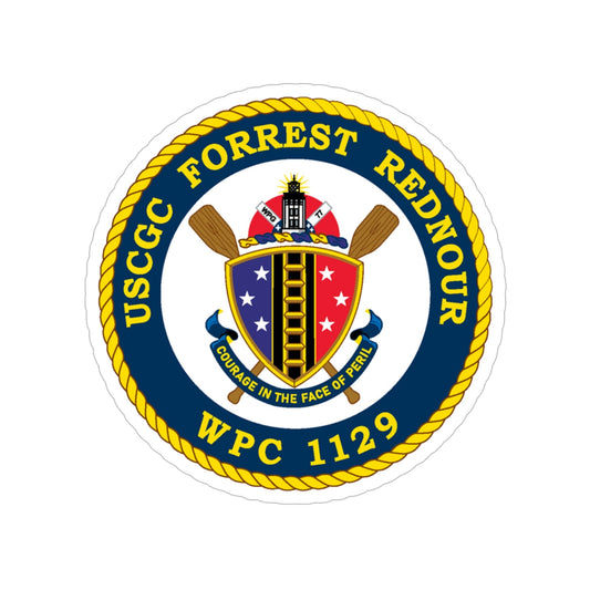 USCGC Forrest Rednour WPC 1129 (U.S. Coast Guard) Transparent STICKER Die-Cut Vinyl Decal-6 Inch-The Sticker Space