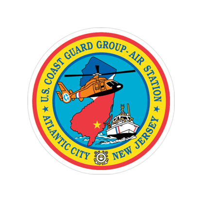 USCGC Group Air Station Atlantic City NJ (U.S. Coast Guard) Transparent STICKER Die-Cut Vinyl Decal-2 Inch-The Sticker Space