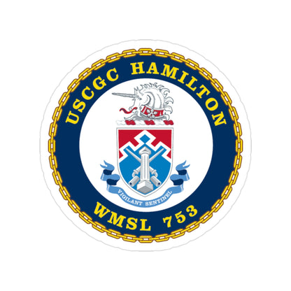USCGC Hamilton WMSL 753 (U.S. Coast Guard) Transparent STICKER Die-Cut Vinyl Decal-2 Inch-The Sticker Space