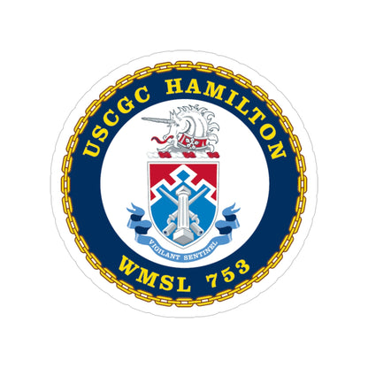 USCGC Hamilton WMSL 753 (U.S. Coast Guard) Transparent STICKER Die-Cut Vinyl Decal-6 Inch-The Sticker Space