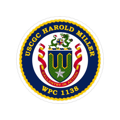 USCGC Harold Miller WPC 1138 (U.S. Coast Guard) Transparent STICKER Die-Cut Vinyl Decal-3 Inch-The Sticker Space
