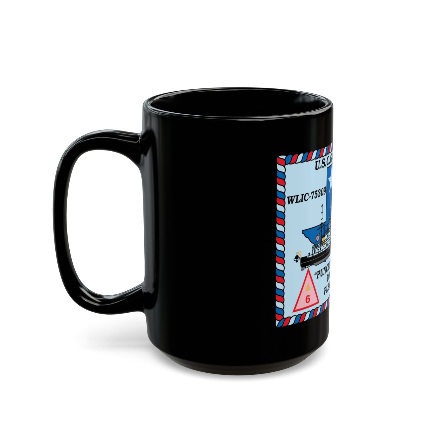 USCGC Hatchet WLIC 75309 (U.S. Coast Guard) Black Coffee Mug-The Sticker Space