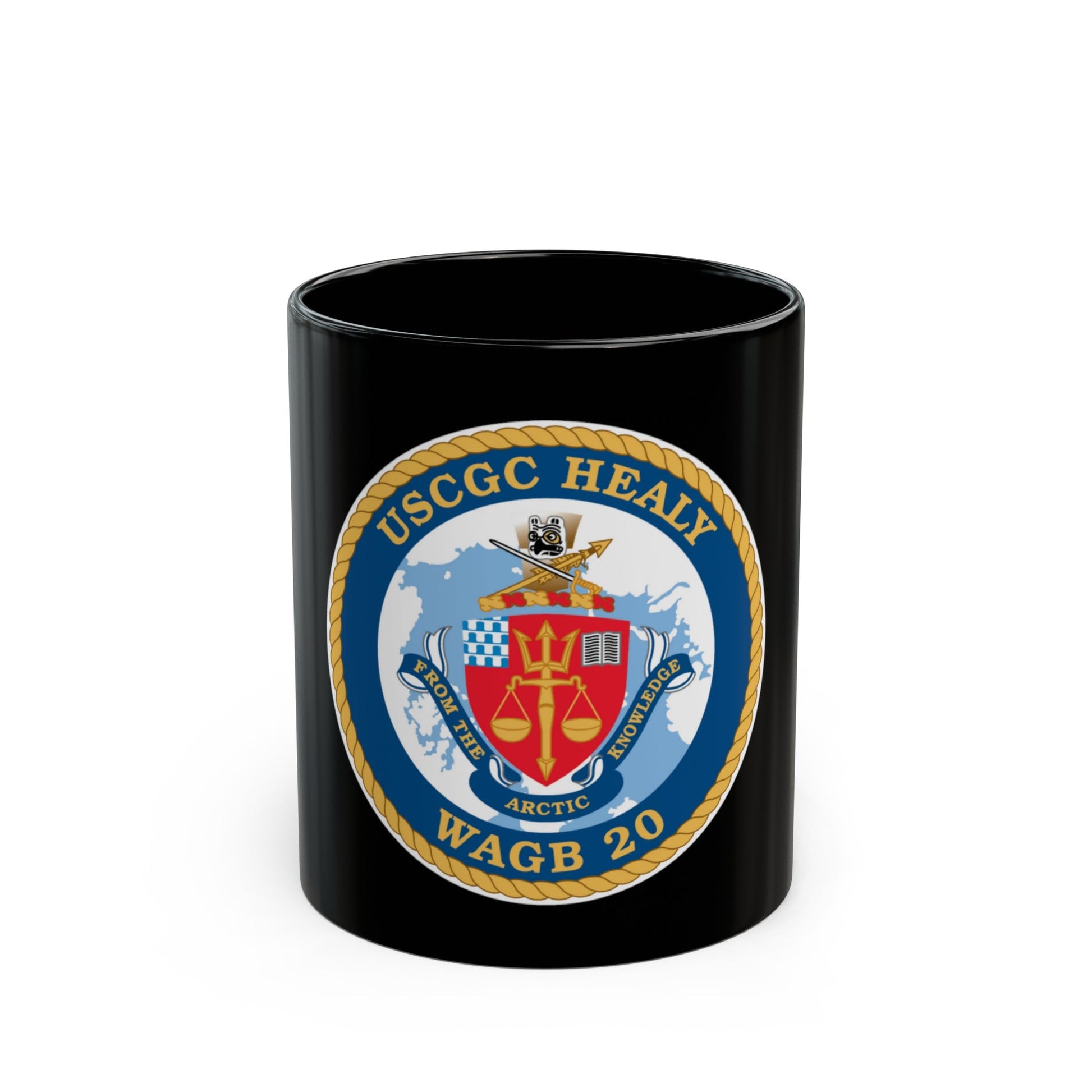USCGC Healy WAGB 20 (U.S. Coast Guard) Black Coffee Mug-11oz-The Sticker Space
