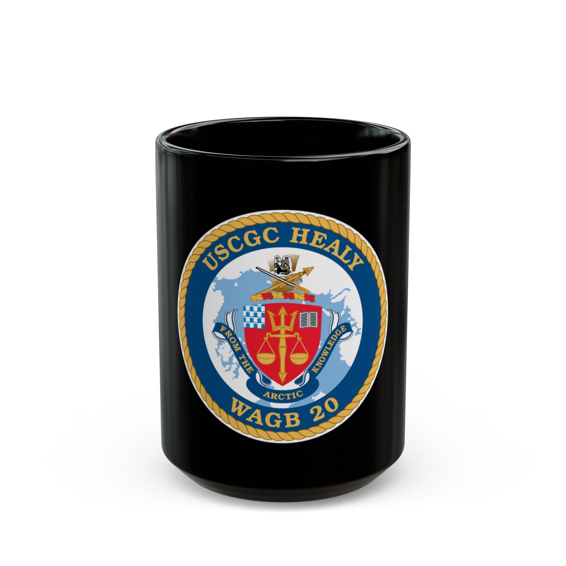 USCGC Healy WAGB 20 (U.S. Coast Guard) Black Coffee Mug-15oz-The Sticker Space