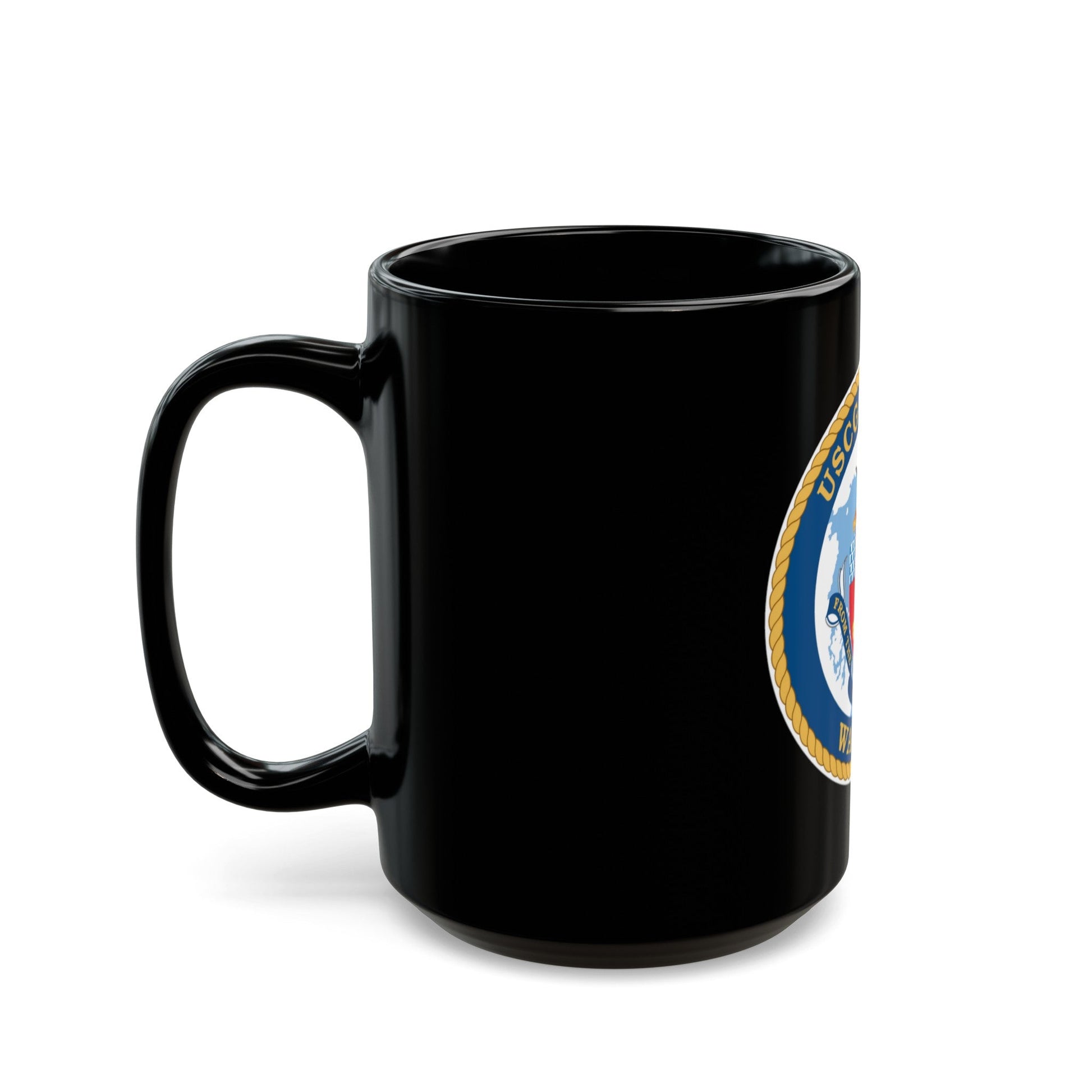 USCGC Healy WAGB 20 (U.S. Coast Guard) Black Coffee Mug-The Sticker Space