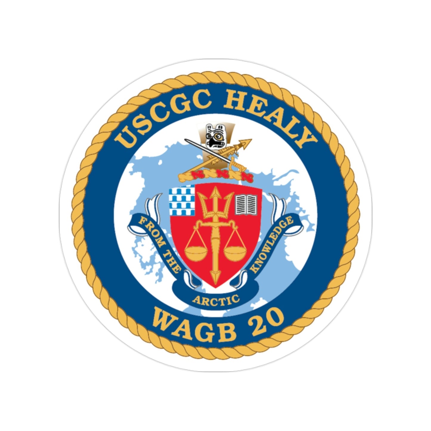 USCGC Healy WAGB 20 (U.S. Coast Guard) Transparent STICKER Die-Cut Vinyl Decal-2 Inch-The Sticker Space