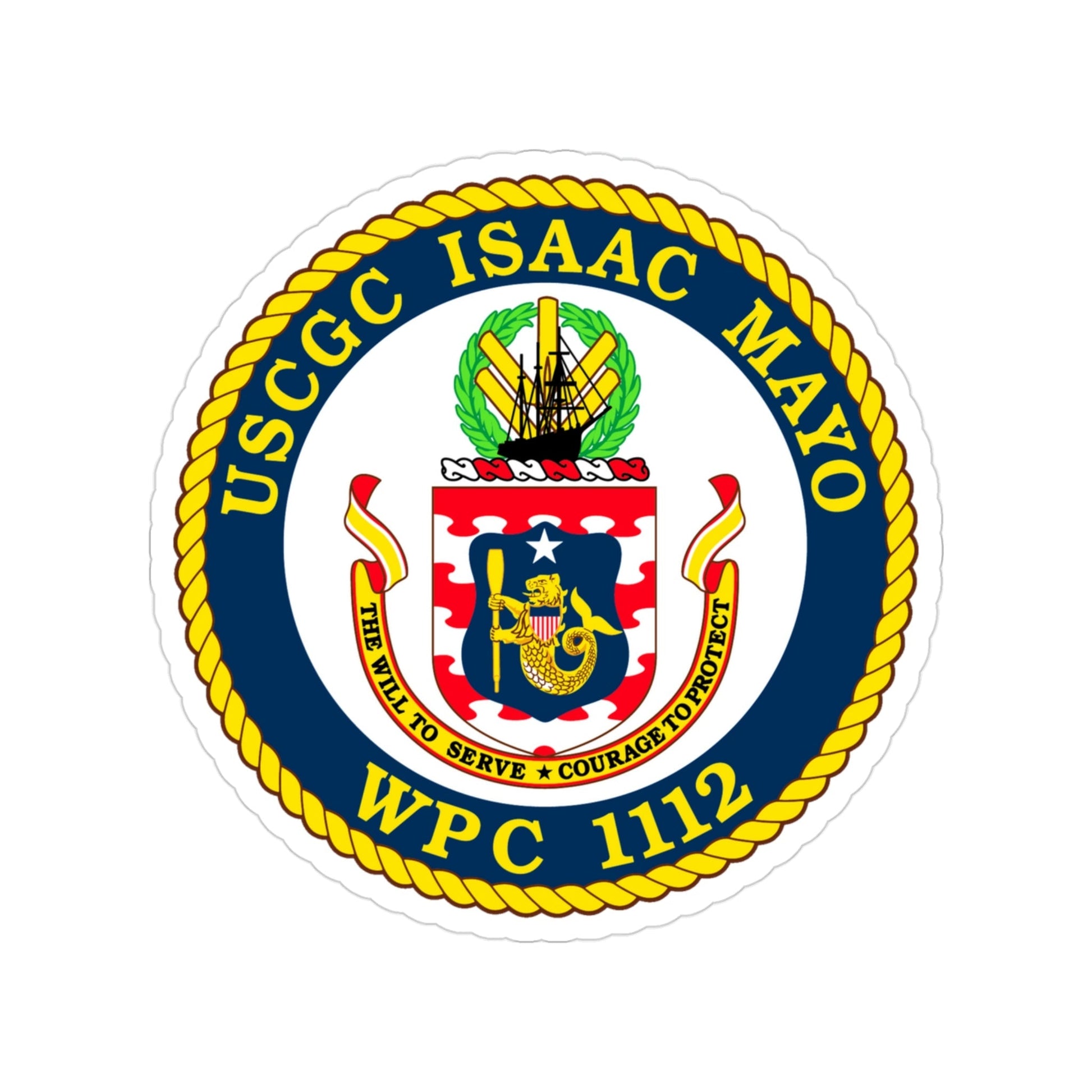 USCGC Isaac Mayo WPC 1112 (U.S. Coast Guard) Transparent STICKER Die-Cut Vinyl Decal-3 Inch-The Sticker Space