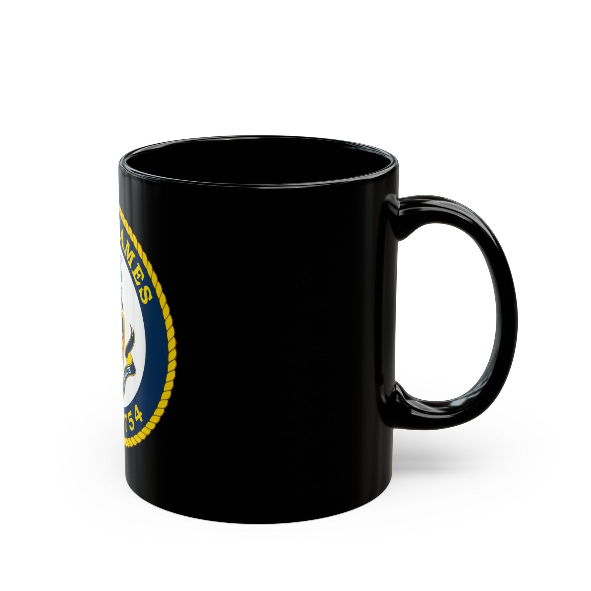 USCGC James WMSL 754 (U.S. Coast Guard) Black Coffee Mug-The Sticker Space
