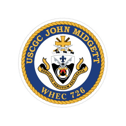 USCGC John Midgett WHEC 726 (U.S. Coast Guard) Transparent STICKER Die-Cut Vinyl Decal-5 Inch-The Sticker Space