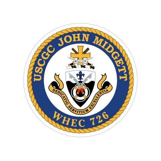 USCGC John Midgett WHEC 726 (U.S. Coast Guard) Transparent STICKER Die-Cut Vinyl Decal-6 Inch-The Sticker Space