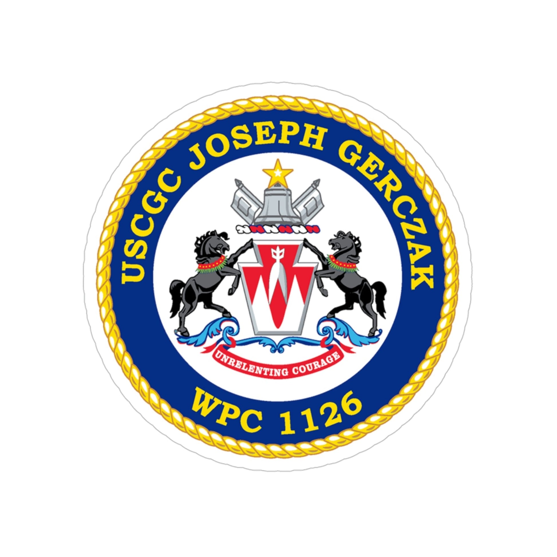 USCGC JOSEPH GERCZAK WPC 1126 (U.S. Coast Guard) Transparent STICKER Die-Cut Vinyl Decal-4 Inch-The Sticker Space