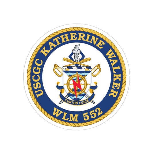USCGC Kathrine Walker WLM 552 (U.S. Coast Guard) Transparent STICKER Die-Cut Vinyl Decal-6 Inch-The Sticker Space