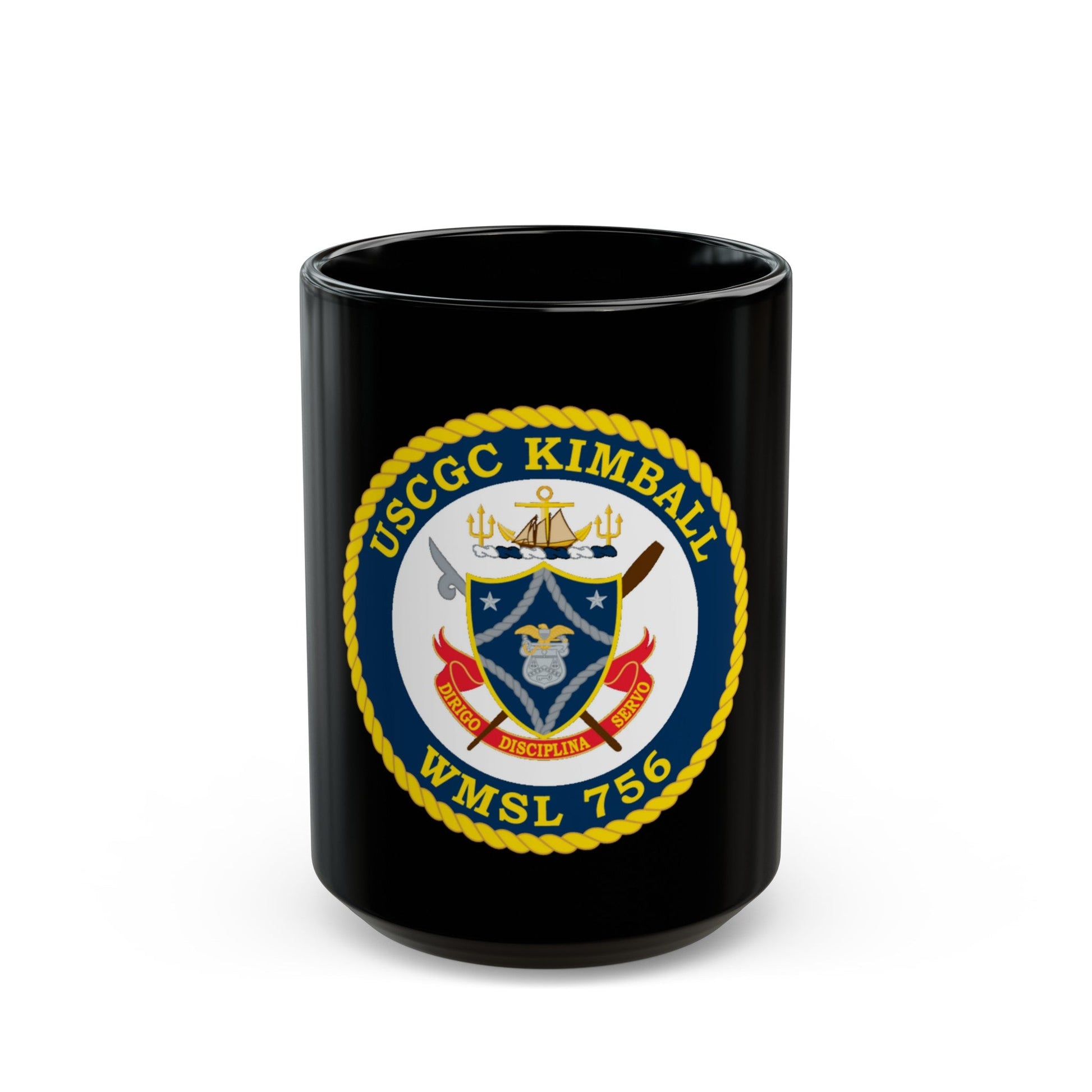 USCGC Kimball WMSL 756 (U.S. Coast Guard) Black Coffee Mug-15oz-The Sticker Space