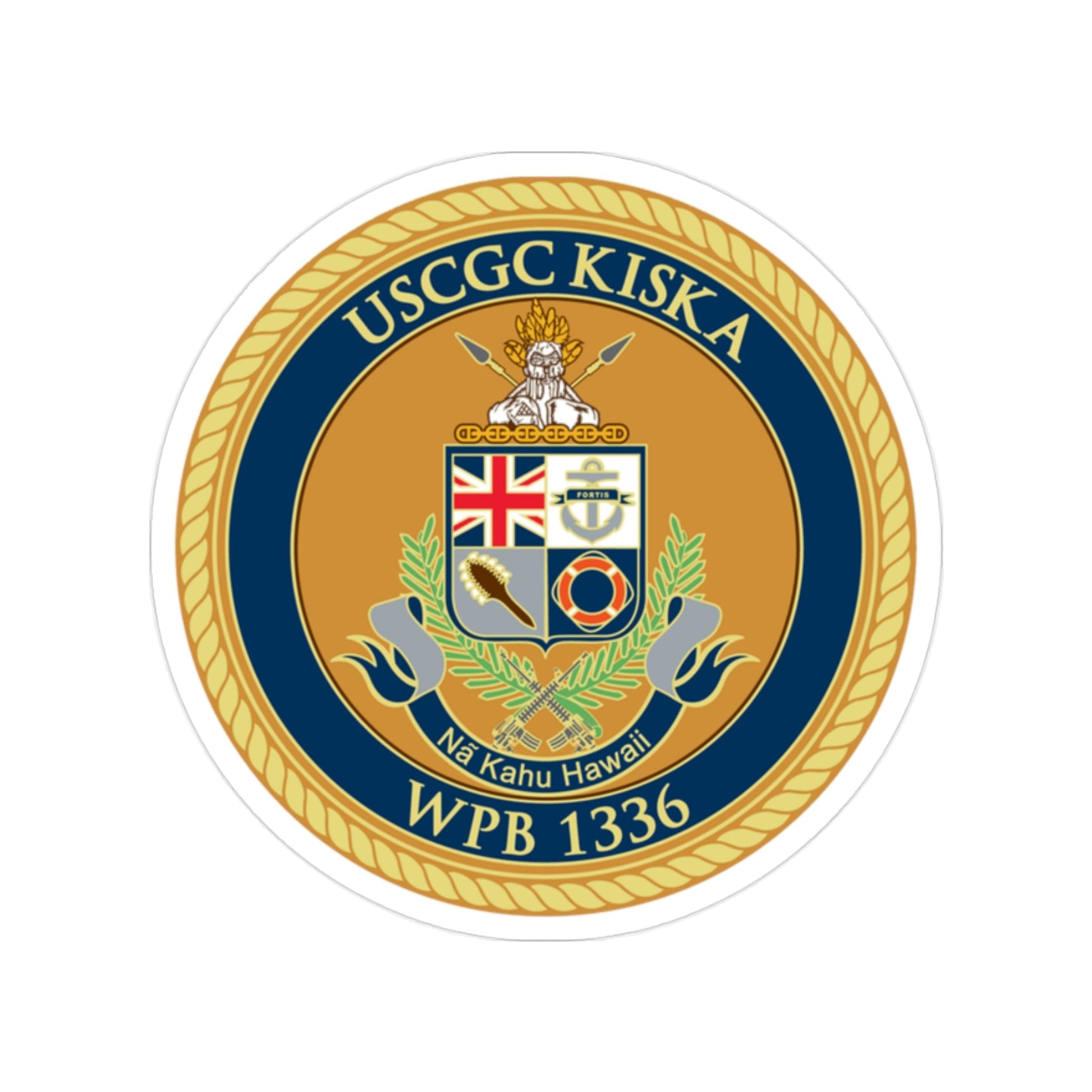USCGC Kiska WPB 1336 (U.S. Coast Guard) Transparent STICKER Die-Cut Vinyl Decal-2 Inch-The Sticker Space